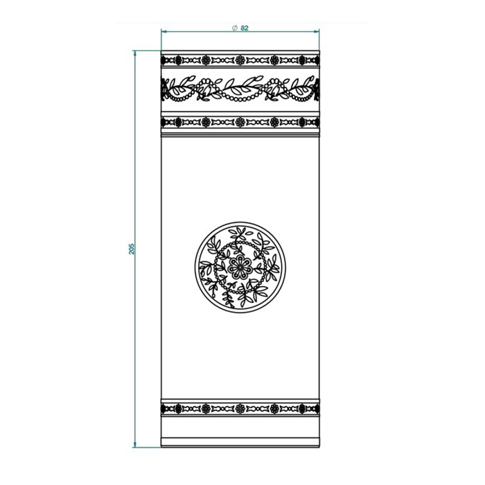 THG MARQUISE NOIR DECOR OR Ваза керамическая, настольная, декор черный/золото, цвет: белый