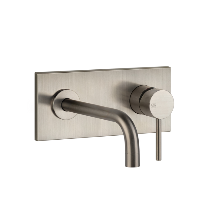 Gessi Emporio Via tortona Смеситель для раковины, встраиваемый, излив: 21.2см., цвет: Finox Brushed Nickel