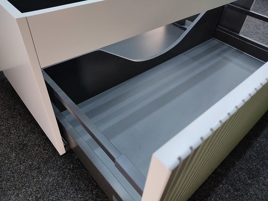 TW Shape комплект подвесной мебели 100х50см, с раковиной, с 1 выдвиж. ящиком с механизмом push-to-open, цвет: белый матовый RAL9003