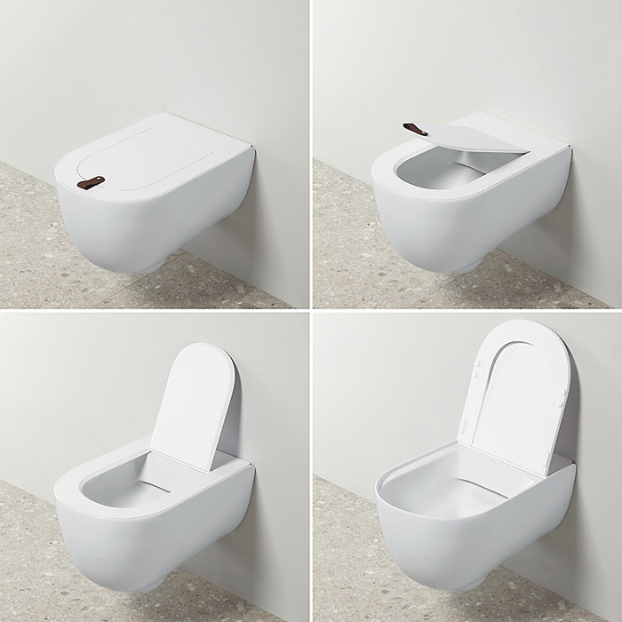 Artceram THE ONE Унитаз подвесной безободковый , 52х35см, с креплениями, цвет: rosso corallo