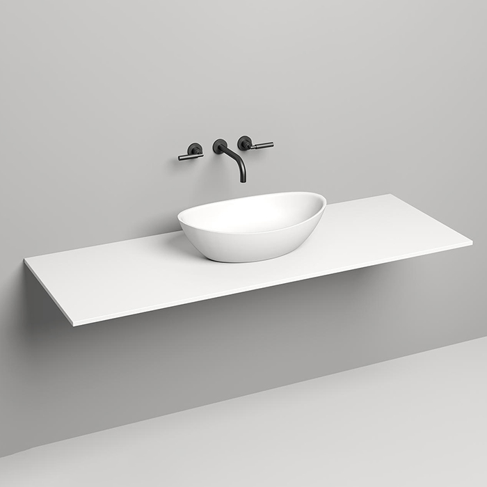 Salini Столешница 150х50х1.5 cм, из материалов S-Stone, цвет: белый матовый