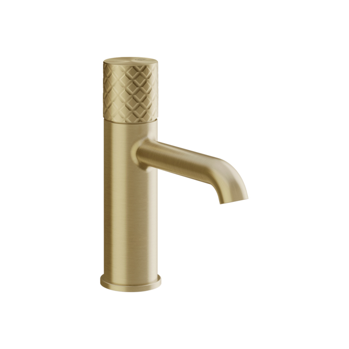 Gessi Habito Intreccio Смеситель для раковины, 1 отв., без донного клапана, цвет Brass Brushed PVD