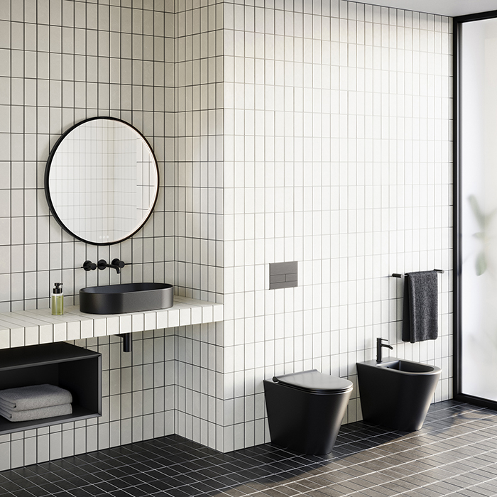 Catalano Zero Раковина 60х35см, накладная, без отв., цвет: черный матовый