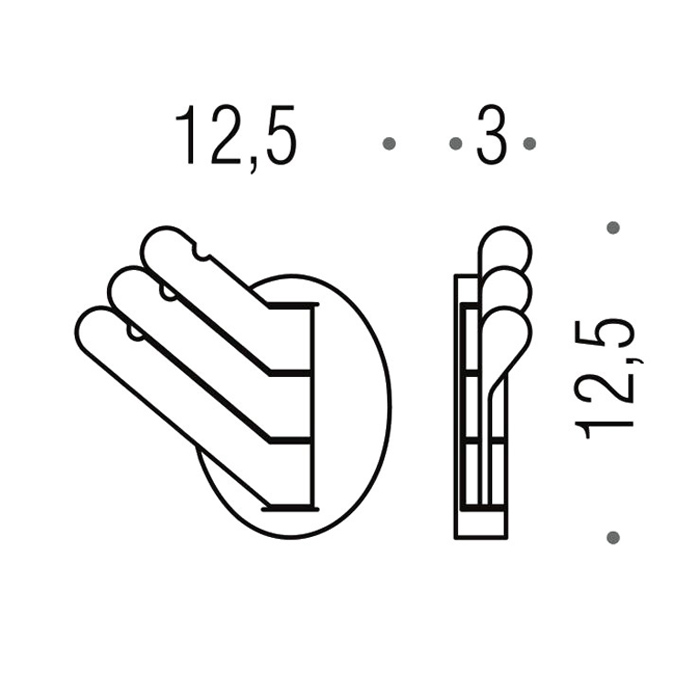 Colombo Luna Крючок CB17, цвет: хром