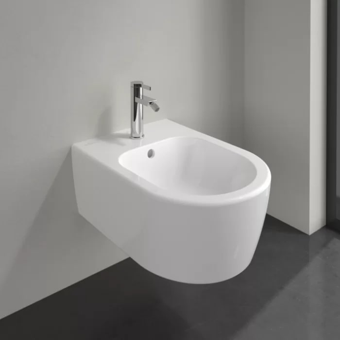 Villeroy&Boch Avento Биде подвесное 37x53см, с 1 отв., цвет: альпийский белый	