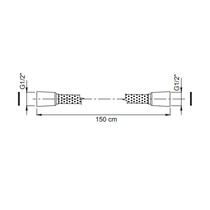 Carlo Frattini Spillo Steel Шланг для душа 1500 мм., цвет: INOX