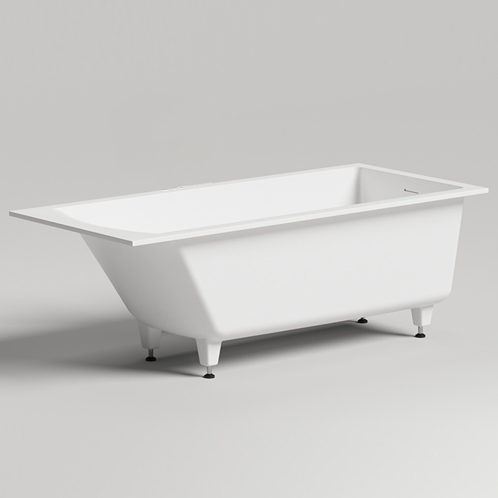 Salini Cascata KIT Ванна встраиваемая, с прямоугольной чашей, 170х75х60см, регулируемые ножки, донный клапан "Up&Down", сифон S-Sense, цвет: белый