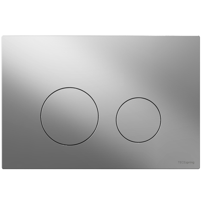 TECEspring Панель смыва для унитаза, пластиковая, плоская, цвет: хром глянцевый