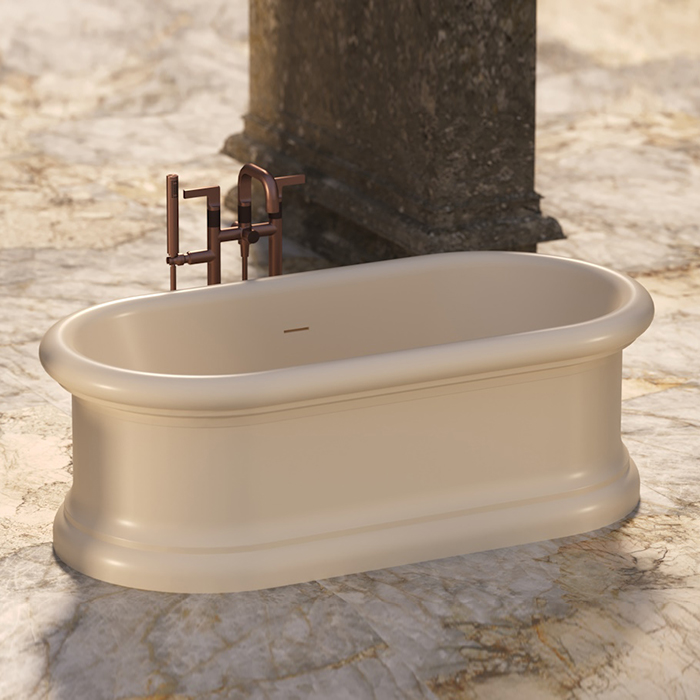 Salini Opera Ванна 180х90х60см., отдельностоящая, S-Sense, с донным клапаном "Up&Down", сифоном, слив-переливом, опорами, цвет: белый глянцевый