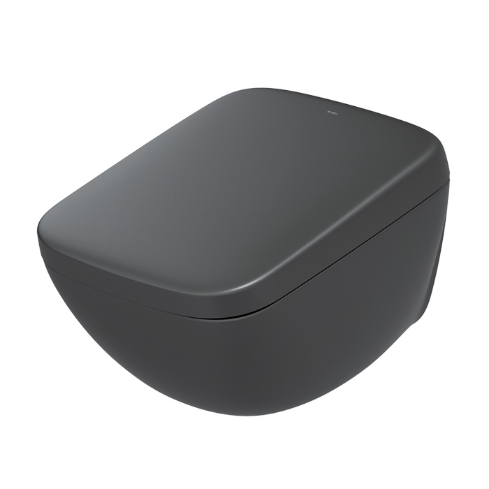 TOTO Neorest WX1 Комплект: Унитаз подвесной 66x45см, сиденье, инсталяция, клавиша смыва, Cefiontect, Rimless, цвет: черный матовый