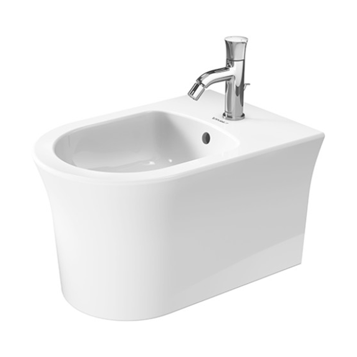 Duravit White Tulip Биде подвесное 37x54 cм, с переливом, с 1 отв., WonderGliss, цвет: белый