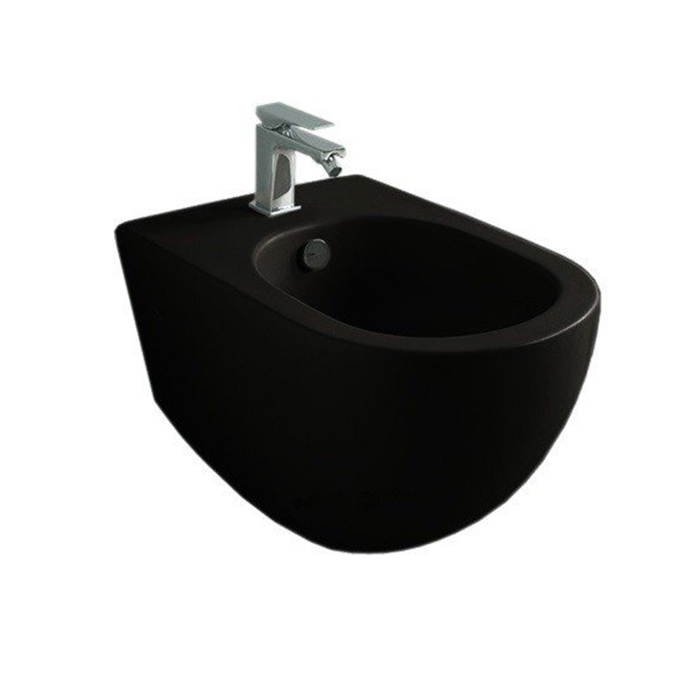 Artceram File 2.0 Биде подвесное 37х52 см, 1 отверстие, saniglaze, цвет: черный матовый