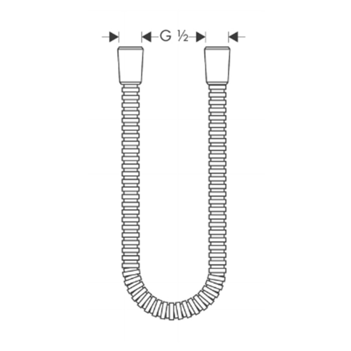 Axor Шланг для ручного душа, металлический 1,60 м, ½, цвет: хром
