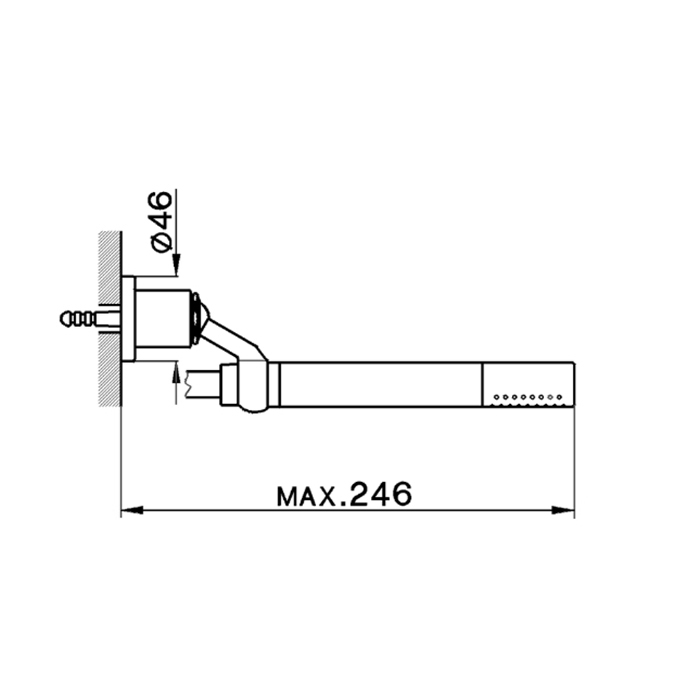 Cisal Shower Душевой гарнитур: ручной душ, шланг 150см, держатель настенный для лейки, цвет: хром