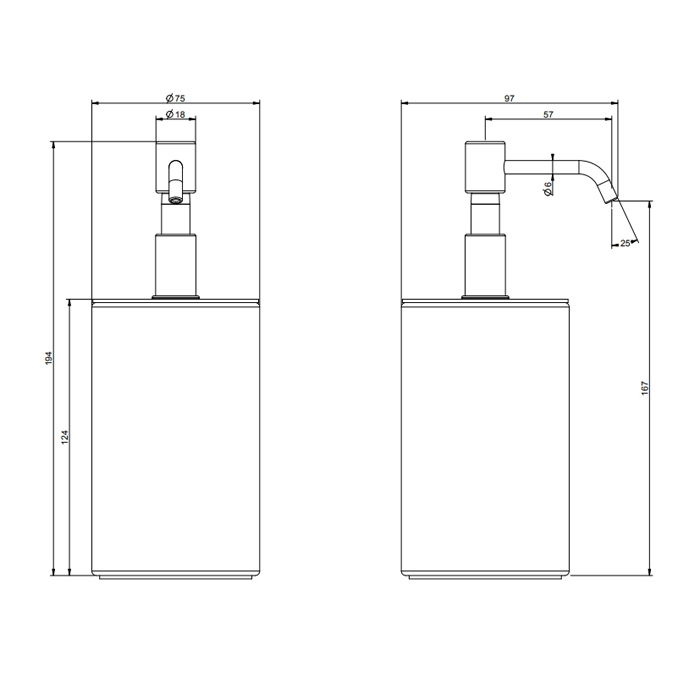 Gessi Rilievo Дозатор для жидкого мыла настольный, цвет: Black XL