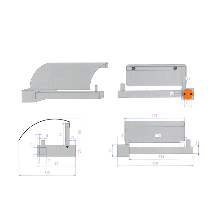 Decor Walther Corner TPH4 Держатель туалетной бумаги, подвесной, цвет: хром