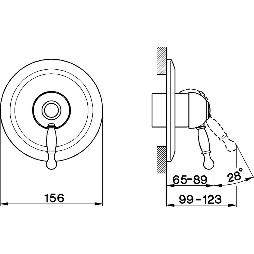 CISAL Arcana Royal Встраиваемый однорычажный смеситель для душа, цвет: золото 