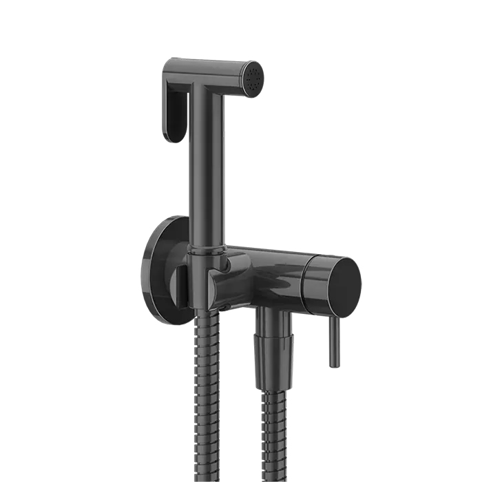 Gessi Cono GESSI TOTAL LOOK Гигиенический душ с наст. держ.со смесителем,с подводом воды и шлангом 1250 мм., цвет: Black Metal PVD