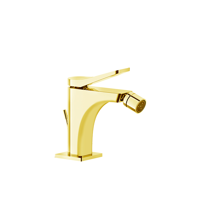 Gessi Rilievo Смеситель для биде на 1 отв., с донным клапаном излив 114мм, цвет: Gold Brushed CCP