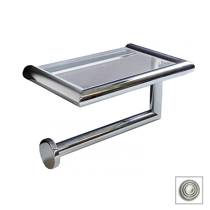 3SC Guy&Guy Держатель т/б с полочкой, подвесной, цвет: никель сатинированный матовый