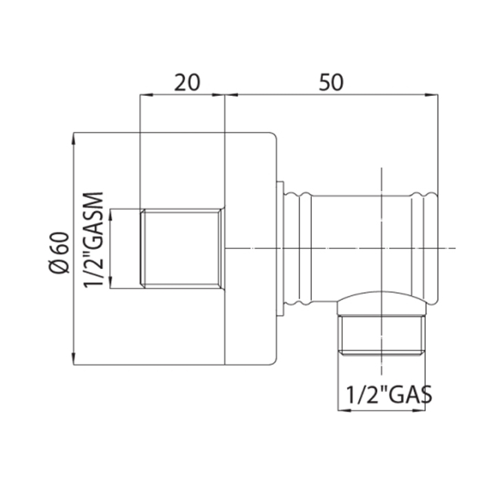 Bossini Liberty Шланговое подсоединение, цвет: античная бронза