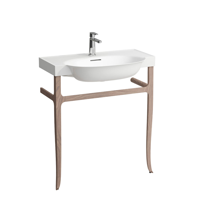 Laufen New Classic Консоль деревянная 58.5х32х83см, с раковиной на 3 отв., напольная, цвет: орех