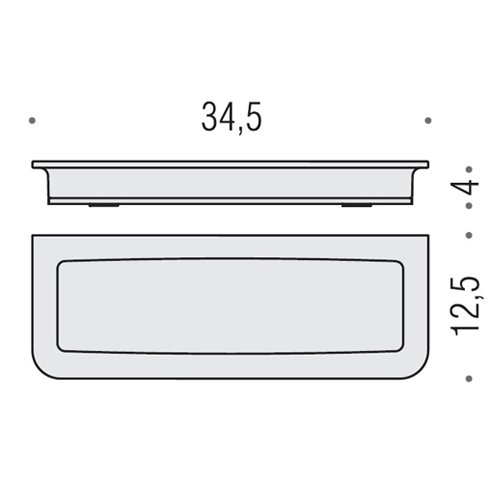 Colombo Lulu Мыльница настольная, цвет: PVD золото/матовое стекло