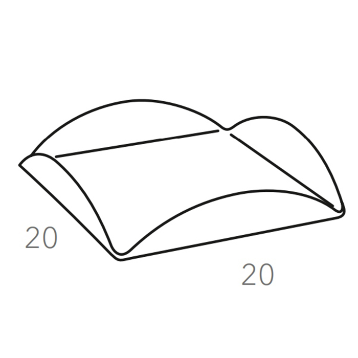 ADJ Подставка для сервировки 20x20см., натуральная кожа, цвет: коньяк/бордо	