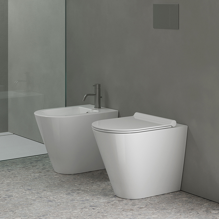 Catalano Zero Биде напольное 55х35см, с 1 отв. под смеситель, цвет белый глянцевый