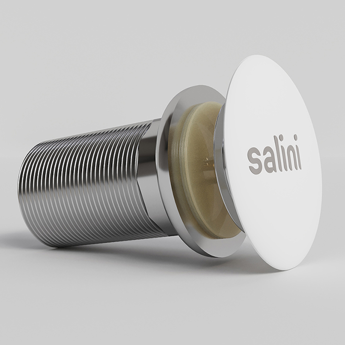 Salini D501 Донный клапан для раковины "Up&Down", S-Stone, цвет: белый матовый