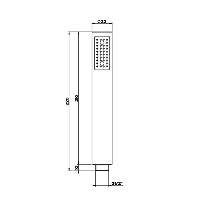 Gessi Emporio shower Ручной душ, с защитой от известкового налёта, цвет: Finox Brushed Nickel