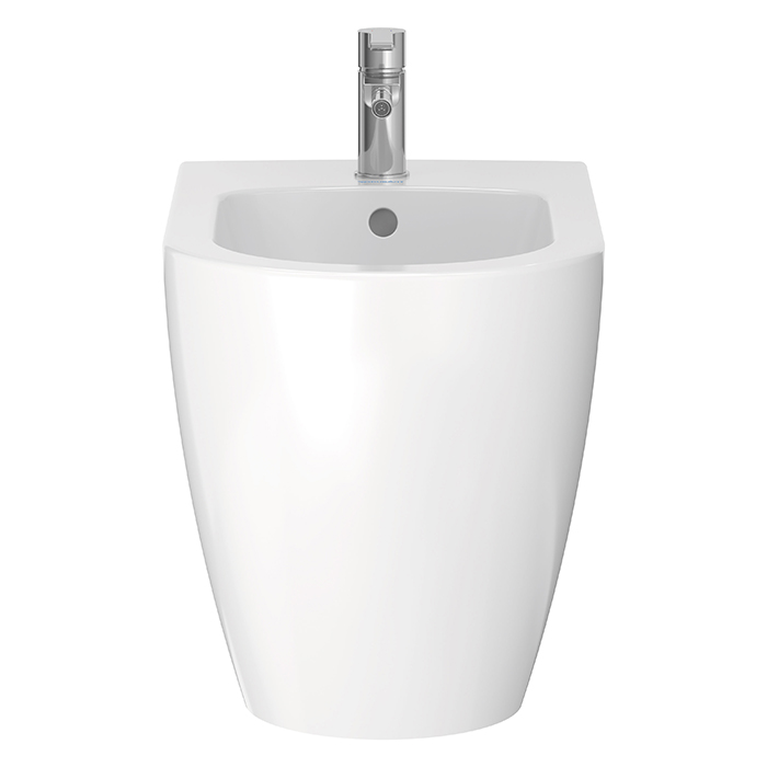 Duravit Me by Starck Биде напольное приставное 37х60 см, с 1 отв. под смеситель, с креплением, цвет: белый