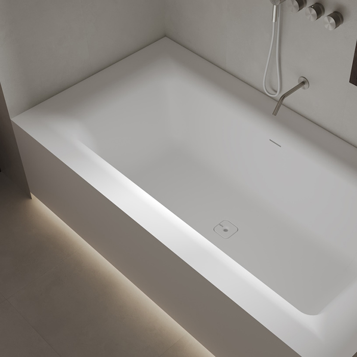 Salini Ariosa Axis Ванна 210х100х65см., встраиваемая, S-Sense, с донным клапаном "Click-Clack", сифоном, слив-переливом, ножками, цвет: белый глянцевый