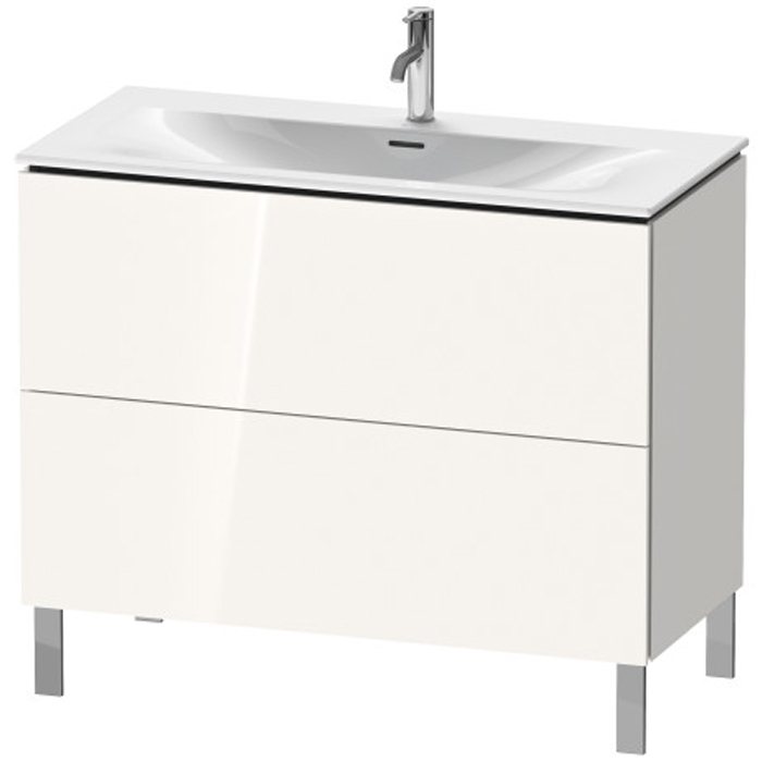 Duravit L-Cube База напольная 102x48.1x70.4см с раковиной, 2 ящика, цвет: глянцевый белый