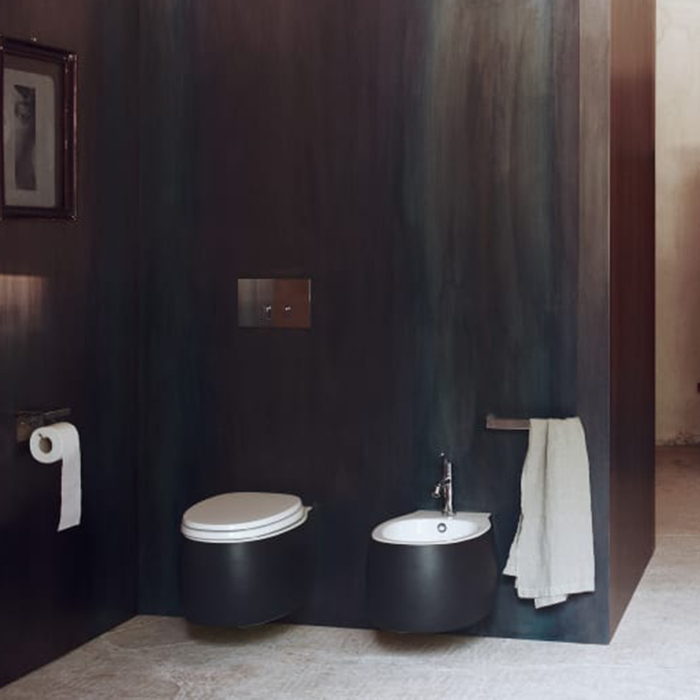Agape Pear 2 Унитаз подвесной 38x52.8x25.5 см, сиденье с микролифтом, цвет: темно-серый