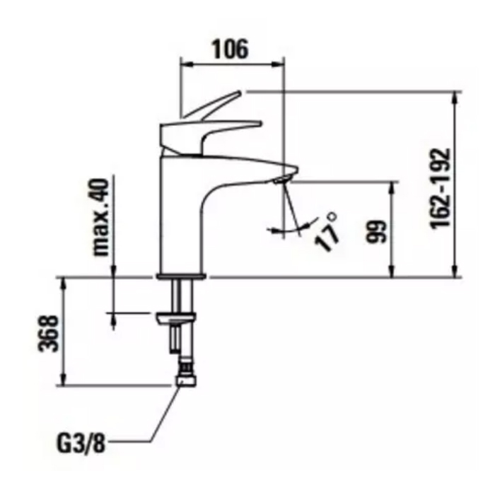 Laufen Laurin Смеситель для раковины, 1 отв., без донного клапана, Eco+, цвет: хром