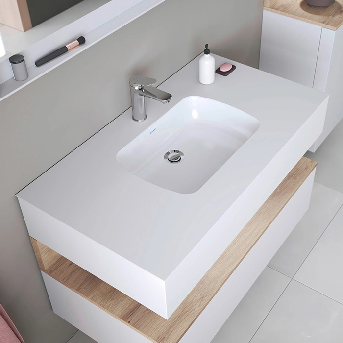 Duravit Qatego Раковина 48х37х15см., встраиваемая снизу, без отв., цвет: белый