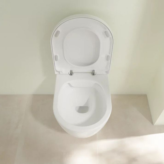 Villeroy&Boch Avento Комплект унитаз-подвесной 37x53см, сиденье QuickRelease, SoftClose, цвет: альпийский белый