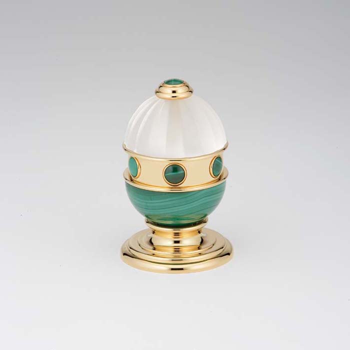 THG Cheverny Malachite Вентиль смесителя для раковины, вставки малахит, цвет: полированное золото