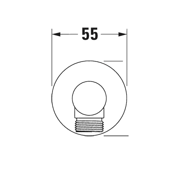Duravit Водоразетка с держателем для душа, цвет: хром