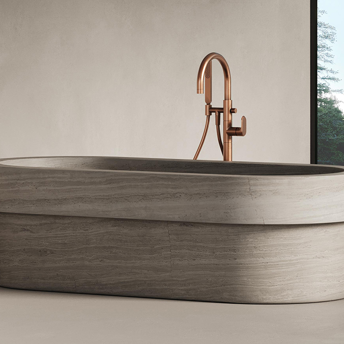 Dea Design Marble Verona Ванна 184х85х54см., отдельностоящая, мрамор, цвет: Stone Silk
