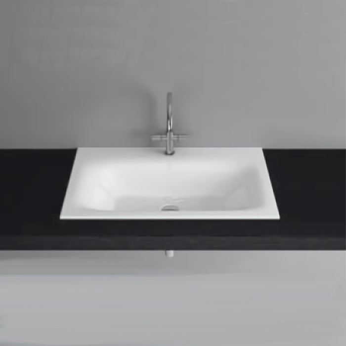 Bette Lux Раковина 80х49.5х0.9/12см., встраиваемая на столешницу, 1 отв., без перелива, с крепежом, цвет: белый