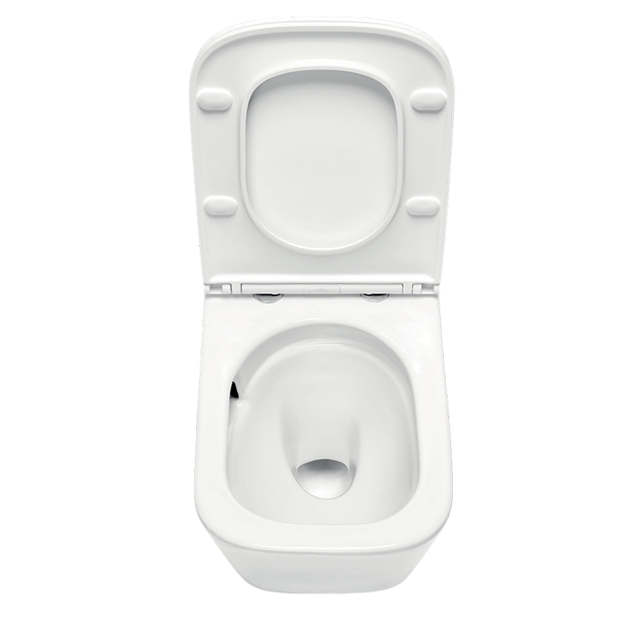 TECEspring Base Комплект: унитаз модель S, инсталяция, панель смыва LT с круглыми кнопками, цвет: белый / белый глянцевый