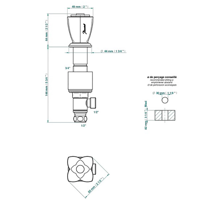 THG Petale De Cristal Rouge Вентиль смесителя для раковины, цвет: полированное золото