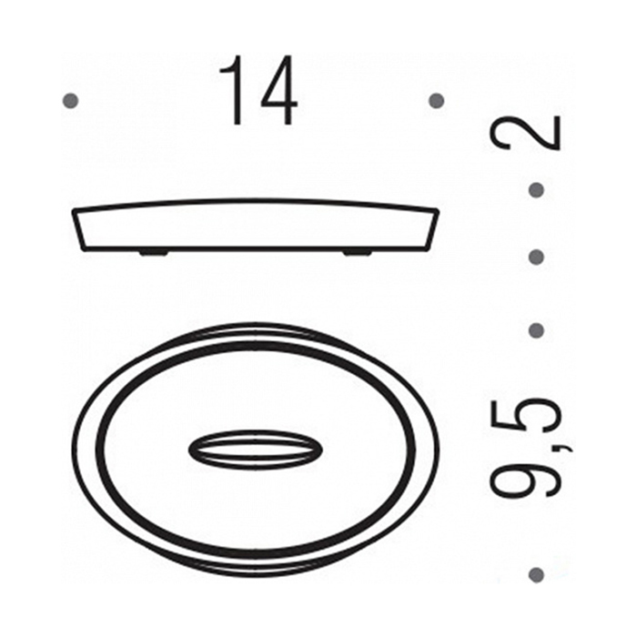 Colombo Plus Мыльница металлическая, настольная, цвет: PVD графит матовый