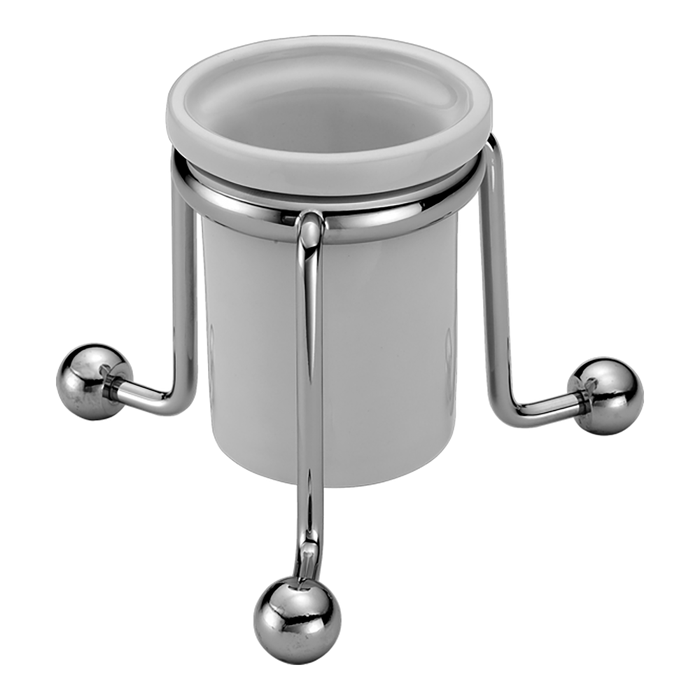 CISAL Arcana Стакан настольный керамический, цвет: белый/хром