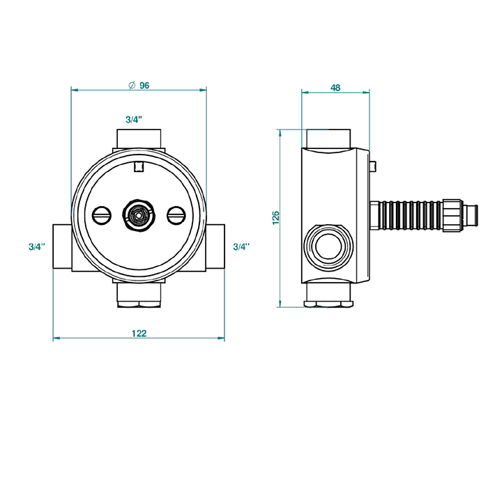 THG Tous Styles Внутренняя часть термостата,THG, Froufrou a manettes,3/4", 80 л/мин