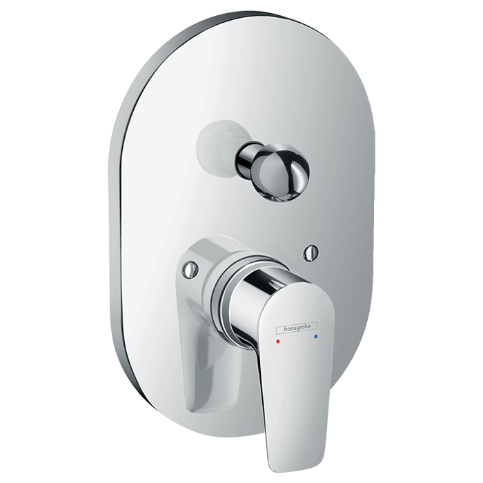 Hansgrohe Talis E Смеситель для ванны, встраиваемый, с переключателем потоков, внешняя часть, цвет: хром