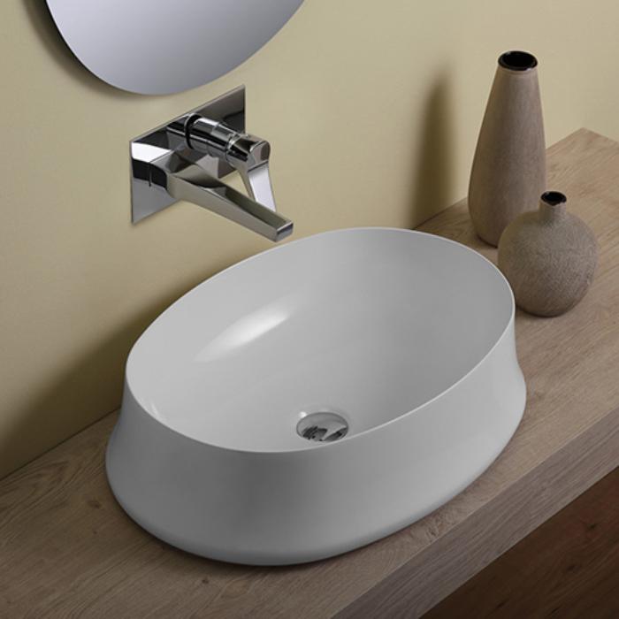  SIMAS Sharp Раковина 60х42 см, без отв., цвет: белый