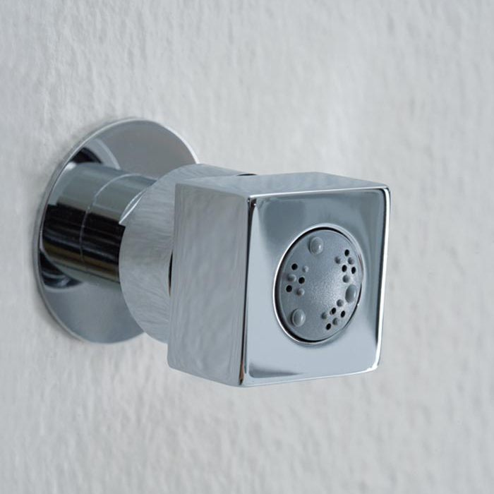 Bossini Cubic Mas Форсунка для душа, боковая, поворотная, цвет: хром